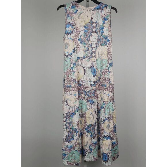 Women's Floral V-neck Button accent Midi Dress L - Picture 4 of 9